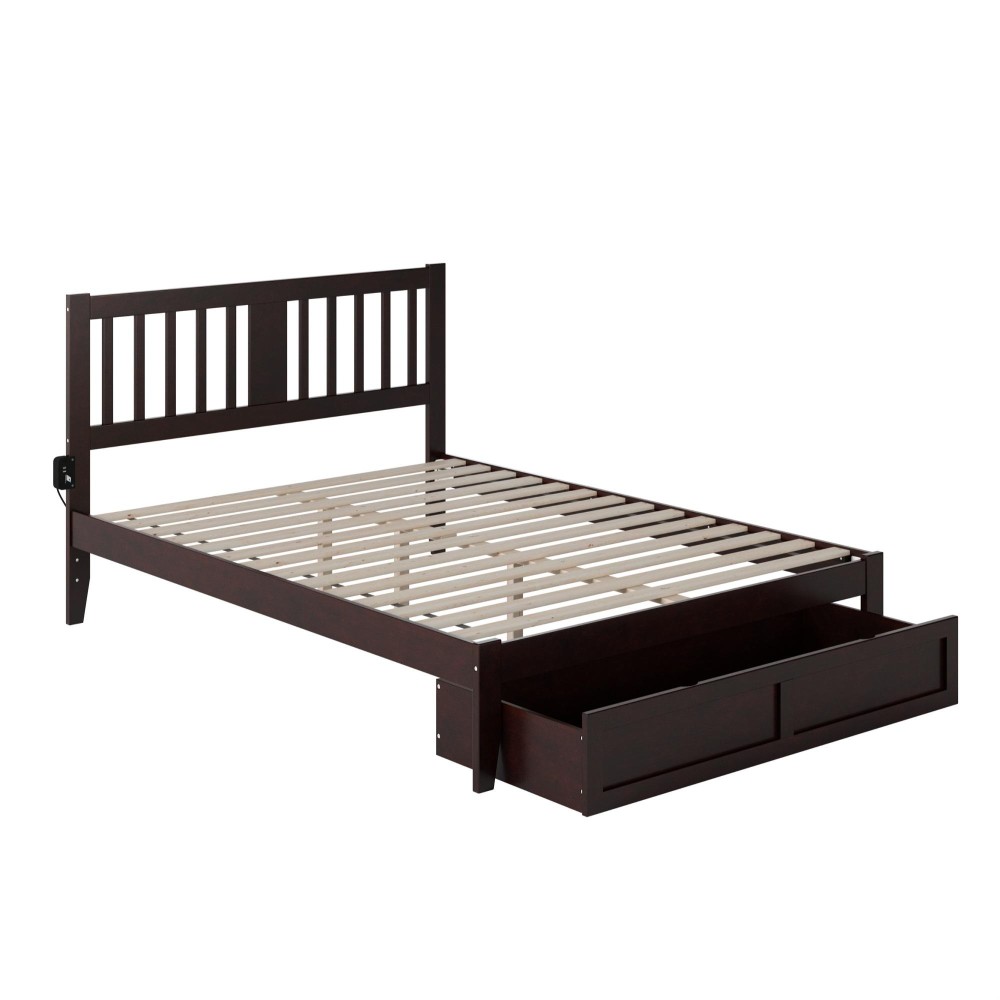 Tahoe Queen Bed With Foot Drawer In Espresso