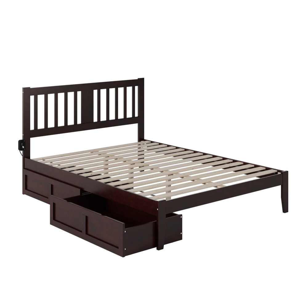 Tahoe Queen Bed With 2 Drawers In Espresso