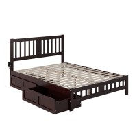 Tahoe Queen Bed With Footboard And 2 Drawers In Espresso