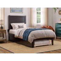 Noho Twin Extra Long Bed With Twin Extra Long Trundle In Espresso