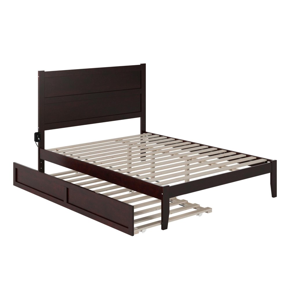 Noho Queen Bed With Twin Extra Long Trundle In Espresso
