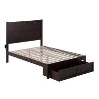 Noho Full Bed With Foot Drawer In Espresso