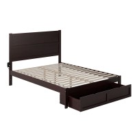 Noho Queen Bed With Foot Drawer In Espresso