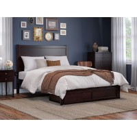 Noho Queen Bed With Foot Drawer In Espresso