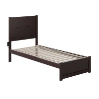 Noho Twin Extra Long Bed With Footboard In Espresso