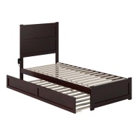 Noho Twin Extra Long Bed With Footboard And Twin Extra Long Trundle In Espresso