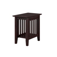 Afi Mission Solid Hardwood Side Table Set Of 2 Black Espresso