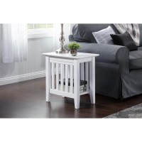 Afi Mission Solid Hardwood Side Table Set Of 2 White