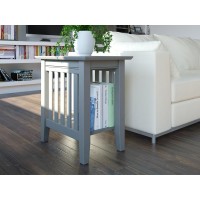 Afi Mission Solid Hardwood Side Table Set Of 2 Grey