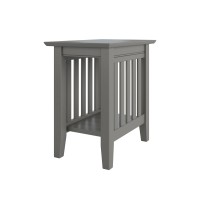 Afi Mission Solid Hardwood Side Table Set Of 2 Grey