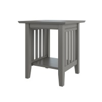 Afi Mission Solid Hardwood End Table Set Of 2 Grey
