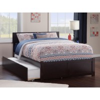 Orlando Queen Bed With Footboard And Twin Extra Long Trundle In Espresso