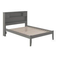 Afi Newport Full Size Platform Bed With Charging Station In Grey