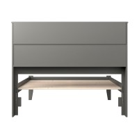 Afi Newport Full Size Platform Bed With Charging Station In Grey