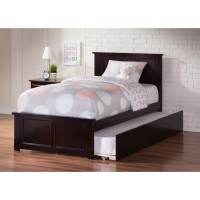 Madison Twin Extra Long Bed With Matching Footboard And Twin Extra Long Trundle In Espresso