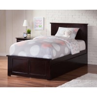 Madison Twin Extra Long Bed With Matching Footboard And Twin Extra Long Trundle In Espresso