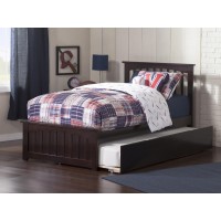 Mission Twin Platform Bed With Matching Foot Board With Twin Size Urban Trundle Bed In Espresso