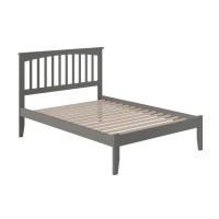 Afi Mission Full Size Platform Bed With Charging Station In Grey