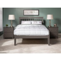 Afi Mission Full Size Platform Bed With Charging Station In Grey