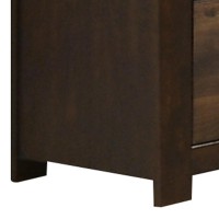 58 Inches 6 Drawer Wooden Dresser With Grains, Rustic Brown