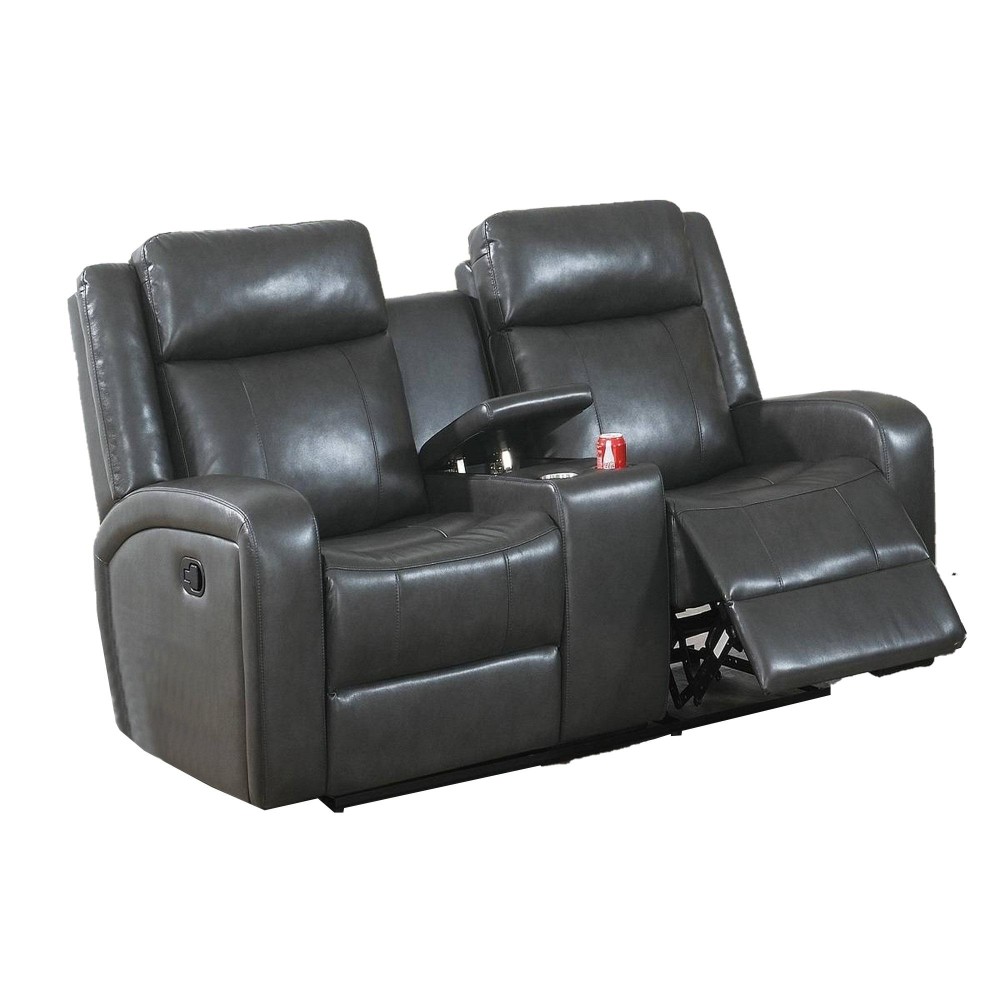 Upholstered Power Motion Loveseat With Usb Port And Padded Headrest, Black
