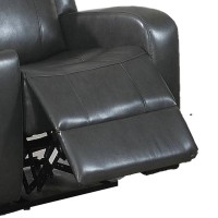 Upholstered Power Motion Loveseat With Usb Port And Padded Headrest, Black