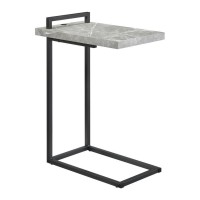 Side Table With Plugin And Cantilever Base, Gray