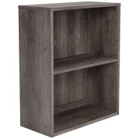 Small Bookcase With 1 Adjustable Shelf, Taupe Brown
