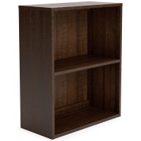 Small Bookcase With 1 Adjustable Shelf, Dark Brown
