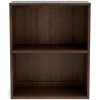 Small Bookcase With 1 Adjustable Shelf, Dark Brown