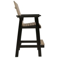 30 Inch Classic Outdoor Barstool Chair, Set Of 2, Rustic Brown And Black