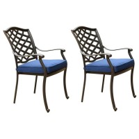 Wynn 26 Inch Outdoor Dining Chair, Olefin Fabric, Lattice Back, Espresso