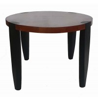 Max 35 Inch Oval Top Coffee Table, Mango Wood, Iron Frame, Brown, Black