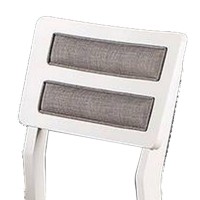 Kya 21 Inch 2 Tone Dining Chair, Ladder Back, Gray Seat, Set Of 2, White