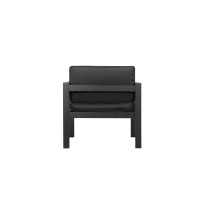 Kili 29 Inch Armchair, Jet Black Aluminum Frame, Water Resistant Fabric