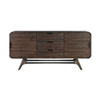 Ivie 65 Inch Serving Cabinet Buffet Sideboard Console With 3 Drawers, Brown