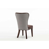 Bolton Dining Chair [Maroon/Gray], Set Of 2