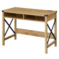 Durango 42 Inch Desk With Charging Station And Shelves