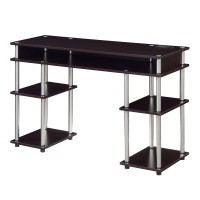 Designs2Go No Tools Student Desk With Charging Station And Shelves