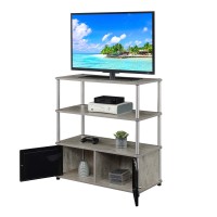 Designs2Go Highboy Tv Stand With Storage Cabinets And Shelves