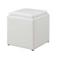 Designs4Comfort Park Avenue Single Ottoman With Stool And Reversible Tray