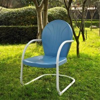 Griffith Metal Chair In Sky Blue Finish