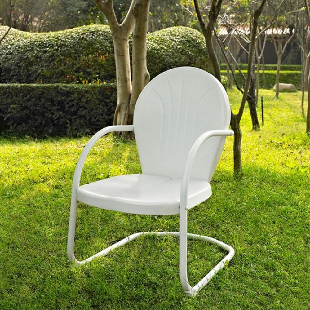 Griffith Metal Chair In White Finish