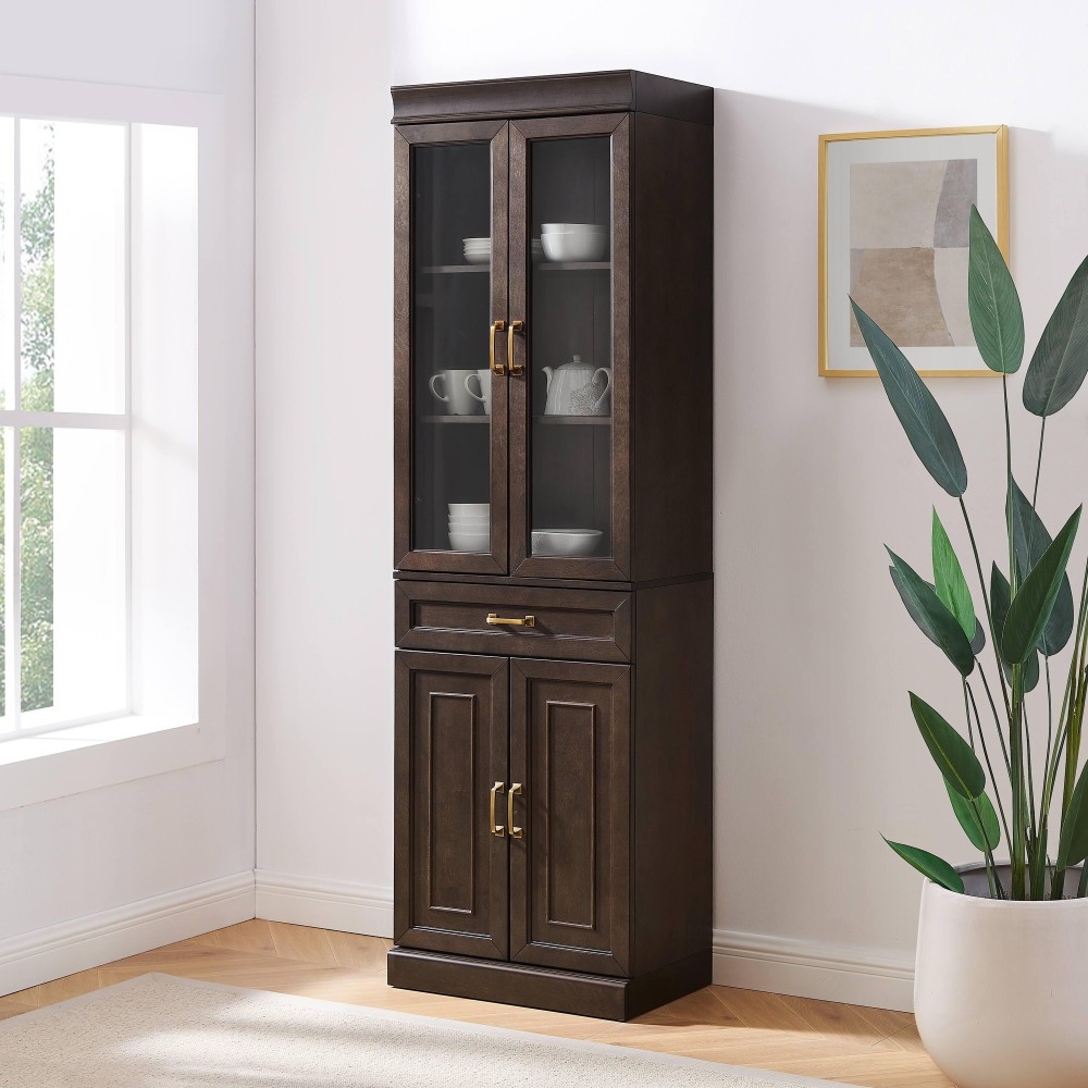 Stanton Glass Door Kitchen Storage Pantry Cabinet