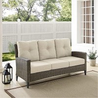 Rockport Outdoor Wicker High Back Sofa