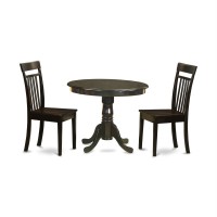Anca3-Cap-W 3 Pc Kitchen Table Set-Kitchen Table And 2 Dining Chairs