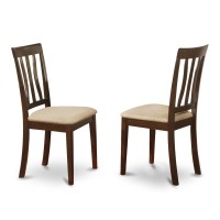 Set Of 2 Chairs Anc-Cap-C Antique Dining Room Chair For Kitchen With Cushion Seat In Cappuccino Finish