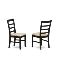 Anpf5-Blk-C Dining Furniture Set - 5 Pcs With 4 Linen Chairs In Black