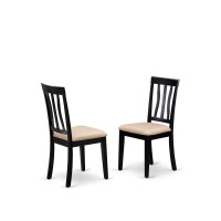Anti5-Blk-C 5 Pc Kitchen Table Set-Small Kitchen Table And 4 Kitchen Dining Chairs