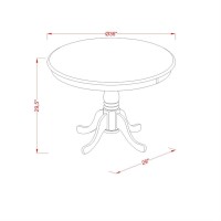 Ant-Lwh-Tp Antique Table 36 Round With Linen White